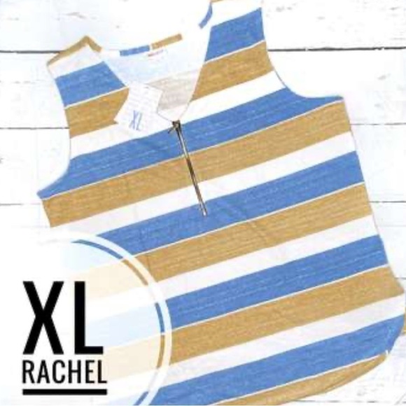 LulaRoe Rachel Simply Comfortable Striped Tank Top Size XL - Picture 1 of 5